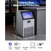 image:imageVEVOR Commercial Ice Maker Machine 80 lbs24h with 13 lbs Storage Capacity CountertopFreestandingUnder Counter Stainless Steel Ice Maker with LED Display amp SelfCleaning for Home Bar Restaurant130lbs24HMoonShaped Ice