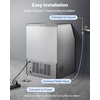 image:imageVEVOR Commercial Ice Maker Machine 80 lbs24h with 13 lbs Storage Capacity CountertopFreestandingUnder Counter Stainless Steel Ice Maker with LED Display amp SelfCleaning for Home Bar Restaurant360Lbs24H