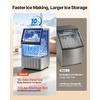 image:imageVEVOR Commercial Ice Maker Machine 80 lbs24h with 13 lbs Storage Capacity CountertopFreestandingUnder Counter Stainless Steel Ice Maker with LED Display amp SelfCleaning for Home Bar Restaurant120lbs24H