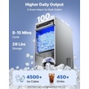 image:imageVEVOR Commercial Ice Maker Machine 80 lbs24h with 13 lbs Storage Capacity CountertopFreestandingUnder Counter Stainless Steel Ice Maker with LED Display amp SelfCleaning for Home Bar Restaurant100lbs24HBullet Ice