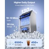 image:imageVEVOR Commercial Ice Maker Machine with Pump 100 lbs24h with 30 lbs Storage Capacity BuiltinFreestandingUnder Counter Stainless Steel Ice Maker with LED Display amp SelfCleaning for Home Bar130lbs24HMoonShaped Icewith Pump