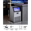 image:imageVEVOR Commercial Ice Maker Machine with Pump 100 lbs24h with 30 lbs Storage Capacity BuiltinFreestandingUnder Counter Stainless Steel Ice Maker with LED Display amp SelfCleaning for Home Bar130lbs24HMoonShaped Icewith Pump