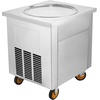 image:imageVEVOR Commercial Ice Roll Maker 1800W Fried Yogurt Cream Machine Fried Ice Cream Roll Machine with 197Inch Round Pan 2 Defrost Methods Button amp Pedal Perfect for Bars Cafes Dessert Shops