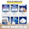 image:imageVEVOR Commercial Ice Shaver Crusher 220lbshr Electric Fluffy Ice amp Snow Cone Machine 250W 1500RPM Tabletop Fluffy ShavedIce Machine for Parties Events Snack Bar Home and Commercial Use White265LBSH500W