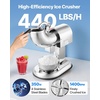 image:imageVEVOR Commercial Ice Shaver Machine 661 LBSH Electric Ice Crusher with Replaceable Container 350W Premium Motor 4 Blades Shaved Snow Cone Machine Ice Maker for Dessert Shop Bar Party SilverSilver