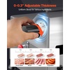 image:imageVEVOR Commercial Meat Slicer 400W Electric Cutter Removable 12 Carbon Steel Blade and Food Tray 0059 Adjustable Thickness Food Slicer Machine for Frozen Meat Ham Baguett Steak ETL Approved10 inch