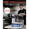 image:imageVEVOR Commercial Meat Slicer 400W Electric Cutter Removable 12 Carbon Steel Blade and Food Tray 0059 Adjustable Thickness Food Slicer Machine for Frozen Meat Ham Baguett Steak ETL Approved10 inch