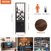 image:imageVEVOR Corner Industrial Bar Cabinet Wine Table for Liquor amp Glasses Sideboard Buffet Cabinet with Glass Holder Freestanding Farmhouse Wood Coffee Bar Cabinet for Living Room Home Bar Black Walnut12D x 18W x 61H