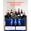 image:imageVEVOR Corner Industrial Bar Cabinet Wine Table for Liquor amp Glasses Sideboard Buffet Cabinet with Glass Holder Freestanding Farmhouse Wood Coffee Bar Cabinet for Living Room Home Bar Black Walnut197D x 197W x 669H