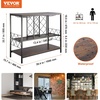image:imageVEVOR Corner Industrial Bar Cabinet Wine Table for Liquor amp Glasses Sideboard Buffet Cabinet with Glass Holder Freestanding Farmhouse Wood Coffee Bar Cabinet for Living Room Home Bar Black Walnut394D x 157W x 337H