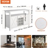 image:imageVEVOR Corner Industrial Bar Cabinet Wine Table for Liquor amp Glasses Sideboard Buffet Cabinet with Glass Holder Freestanding Farmhouse Wood Coffee Bar Cabinet for Living Room Home Bar Black Walnut47D x 157W x 315H