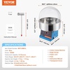 image:imageVEVOR Cotton Candy Machine Commercial 1000W Electric Floss Maker with Stainless Steel Bowl Sugar Scoop Storage Drawer Perfect for Home Carnival Kids Birthday Family Party PinkBlue