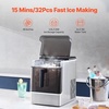 image:imageVEVOR Countertop Ice Maker 24 Cubes Ready in 15 Mins 45lbs in 24Hrs SelfCleaning Portable Ice Maker with Ice Scoop and Basket Ice Machine with 3 Sizes Ice Cube for Home Kitchen Office Party46lbs24H