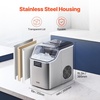 image:imageVEVOR Countertop Ice Maker 24 Cubes Ready in 15 Mins 45lbs in 24Hrs SelfCleaning Portable Ice Maker with Ice Scoop and Basket Ice Machine with 3 Sizes Ice Cube for Home Kitchen Office Party45lbs24H