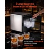 image:imageVEVOR Countertop Ice Maker 24 Cubes Ready in 15 Mins 45lbs in 24Hrs SelfCleaning Portable Ice Maker with Ice Scoop and Basket Ice Machine with 3 Sizes Ice Cube for Home Kitchen Office Party22lbs24H