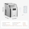 image:imageVEVOR Countertop Ice Maker 24 Cubes Ready in 15 Mins 45lbs in 24Hrs SelfCleaning Portable Ice Maker with Ice Scoop and Basket Ice Machine with 3 Sizes Ice Cube for Home Kitchen Office Party45lbs24H