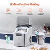 image:imageVEVOR Countertop Ice Maker 24 Cubes Ready in 15 Mins 45lbs in 24Hrs SelfCleaning Portable Ice Maker with Ice Scoop and Basket Ice Machine with 3 Sizes Ice Cube for Home Kitchen Office Party45lbs24H