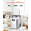 image:imageVEVOR Countertop Ice Maker 44 lbs per Day SelfCleaning Portable Machine with Scoop Nugget Ice Machine with Chewable ICES for Home Kitchen Office Bar amp Party 4 lbs IceStorage SliverSliver