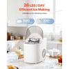 image:imageVEVOR Countertop Ice Maker 7 Cubes Ready in 6 Mins 26 lbs per Day SelfCleaning Portable Machine with Ice Scoop IceMaking Machine with 2 Sizes Bullet ICES for Home Kitchen Office Bar amp PartyWhite