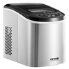 image:imageVEVOR Countertop Ice Maker 9 Cubes Ready in 6 Mins 33lbs in 24Hrs SelfCleaning Portable Ice Maker with Ice Scoop and Basket Ice Machine with 2 Sizes Bullet Ice for Home Kitchen Office Bar PartyLight Grey