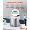 image:imageVEVOR Countertop Ice Maker 9 Cubes Ready in 6 Mins 33lbs in 24Hrs SelfCleaning Portable Ice Maker with Ice Scoop and Basket Ice Machine with 2 Sizes Bullet Ice for Home Kitchen Office Bar PartyLight Grey