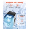 image:imageVEVOR Countertop Ice Maker 9 Cubes Ready in 6 Mins 33lbs in 24Hrs SelfCleaning Portable Ice Maker with Ice Scoop and Basket Ice Machine with 2 Sizes Bullet Ice for Home Kitchen Office Bar PartyLight Grey