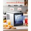 image:imageVEVOR Countertop Ice Maker 9 Cubes Ready in 6 Mins 33lbs in 24Hrs SelfCleaning Portable Ice Maker with Ice Scoop and Basket Ice Machine with 2 Sizes Bullet Ice for Home Kitchen Office Bar PartyBlack