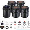 image:imageVEVOR DWC Hydroponic System 5 Gallon 8 Buckets Deep Water Culture Growing Bucket Hydroponics Grow Kit with Pump Air Stone and Water Level Device for IndoorOutdoor Leafy Vegetables4 Buckets1 Reservoir
