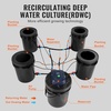 image:imageVEVOR DWC Hydroponic System 5 Gallon 8 Buckets Deep Water Culture Growing Bucket Hydroponics Grow Kit with Pump Air Stone and Water Level Device for IndoorOutdoor Leafy Vegetables4 Buckets1 Reservoir