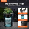 image:imageVEVOR DWC Hydroponic System 5 Gallon 8 Buckets Deep Water Culture Growing Bucket Hydroponics Grow Kit with Pump Air Stone and Water Level Device for IndoorOutdoor Leafy Vegetables4 Buckets1 Reservoir