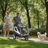 image:imageVEVOR Dog Bike Trailer Supports up to 6688100 lbs 2in1 Pet Stroller Cart Bicycle Carrier Easy Folding Cart Frame with Quick Release Wheels Universal Bicycle Coupler Reflectors Flag100lbs 26 Updated