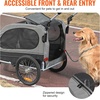 image:imageVEVOR Dog Bike Trailer Supports up to 6688100 lbs 2in1 Pet Stroller Cart Bicycle Carrier Easy Folding Cart Frame with Quick Release Wheels Universal Bicycle Coupler Reflectors Flag88lbs 22