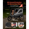 image:imageVEVOR Dog Bike Trailer Supports up to 6688100 lbs 2in1 Pet Stroller Cart Bicycle Carrier Easy Folding Cart Frame with Quick Release Wheels Universal Bicycle Coupler Reflectors Flag100lbs 26 Updated