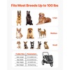 image:imageVEVOR Dog Bike Trailer Supports up to 6688100 lbs 2in1 Pet Stroller Cart Bicycle Carrier Easy Folding Cart Frame with Quick Release Wheels Universal Bicycle Coupler Reflectors Flag100lbs 26 Updated