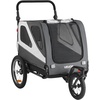 image:imageVEVOR Dog Bike Trailer Supports up to 6688100 lbs 2in1 Pet Stroller Cart Bicycle Carrier Easy Folding Cart Frame with Quick Release Wheels Universal Bicycle Coupler Reflectors Flag100lbs 26 Updated