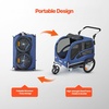 image:imageVEVOR Dog Bike Trailer Supports up to 6688100 lbs 2in1 Pet Stroller Cart Bicycle Carrier Easy Folding Cart Frame with Quick Release Wheels Universal Bicycle Coupler Reflectors Flag100lbs 24