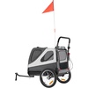 image:imageVEVOR Dog Bike Trailer Supports up to 6688100 lbs 2in1 Pet Stroller Cart Bicycle Carrier Easy Folding Cart Frame with Quick Release Wheels Universal Bicycle Coupler Reflectors Flag100lbs 26 Updated