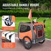 image:imageVEVOR Dog Bike Trailer Supports up to 6688100 lbs 2in1 Pet Stroller Cart Bicycle Carrier Easy Folding Cart Frame with Quick Release Wheels Universal Bicycle Coupler Reflectors Flag66lbs 18