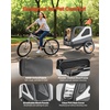 image:imageVEVOR Dog Bike Trailer Supports up to 6688100 lbs 2in1 Pet Stroller Cart Bicycle Carrier Easy Folding Cart Frame with Quick Release Wheels Universal Bicycle Coupler Reflectors Flag100lbs 26 Updated