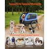 image:imageVEVOR Dog Bike Trailer Supports up to 88 lbs Pet Cart Bicycle Carrier Easy Folding Frame with Quick Release Wheels Universal Bicycle Coupler Reflectors Flag Collapsible to StoreBlueBlack