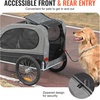 image:imageVEVOR Dog Bike Trailer Supports up to 88 lbs Pet Cart Bicycle Carrier Easy Folding Frame with Quick Release Wheels Universal Bicycle Coupler Reflectors Flag Collapsible to StoreBlackGray