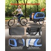 image:imageVEVOR Dog Bike Trailer Supports up to 88 lbs Pet Cart Bicycle Carrier Easy Folding Frame with Quick Release Wheels Universal Bicycle Coupler Reflectors Flag Collapsible to StoreBlueBlack