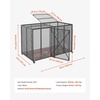image:imageVEVOR Dog Crate Furniture 42 Inch Heavy Duty Dog Kennel Furniture Indoor for Small amp Medium Dogs Steel Decorative Pet Cage House End Table with 3 Doors Detachable Tray amp EscapeProof Locks Black640L x 330W x 408H