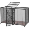 image:imageVEVOR Dog Crate Furniture 42 Inch Heavy Duty Dog Kennel Furniture Indoor for Small amp Medium Dogs Steel Decorative Pet Cage House End Table with 3 Doors Detachable Tray amp EscapeProof Locks Black640L x 330W x 408H
