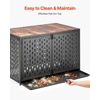 image:imageVEVOR Dog Crate Furniture 42 Inch Heavy Duty Dog Kennel Furniture Indoor for Small amp Medium Dogs Steel Decorative Pet Cage House End Table with 3 Doors Detachable Tray amp EscapeProof Locks Black482L x 287W x 295H