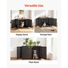 image:imageVEVOR Dog Crate Furniture 42 Inch Heavy Duty Dog Kennel Furniture Indoor for Small amp Medium Dogs Steel Decorative Pet Cage House End Table with 3 Doors Detachable Tray amp EscapeProof Locks Black421L x 274W x 295H