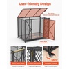 image:imageVEVOR Dog Crate Furniture 42 Inch Heavy Duty Dog Kennel Furniture Indoor for Small amp Medium Dogs Steel Decorative Pet Cage House End Table with 3 Doors Detachable Tray amp EscapeProof Locks Black376L x 234W x 291H