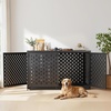 image:imageVEVOR Dog Crate Furniture 42 Inch Heavy Duty Dog Kennel Furniture Indoor for Small amp Medium Dogs Steel Decorative Pet Cage House End Table with 3 Doors Detachable Tray amp EscapeProof Locks Black482L x 287W x 295H