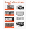 image:imageVEVOR Dog Crate Furniture 42 Inch Heavy Duty Dog Kennel Furniture Indoor for Small amp Medium Dogs Steel Decorative Pet Cage House End Table with 3 Doors Detachable Tray amp EscapeProof Locks Black640L x 330W x 408H