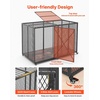 image:imageVEVOR Dog Crate Furniture 42 Inch Heavy Duty Dog Kennel Furniture Indoor for Small amp Medium Dogs Steel Decorative Pet Cage House End Table with 3 Doors Detachable Tray amp EscapeProof Locks Black640L x 330W x 408H